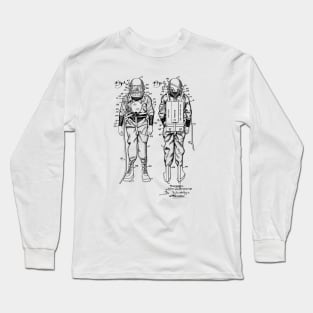 Diving Suit Vintage Patent Drawing Long Sleeve T-Shirt